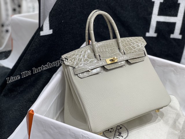 Hermes專櫃經典款鱷魚皮Birkin手提女包 愛馬仕Touch25togo皮搭配尼羅鱷純手工皮包 zhh1256